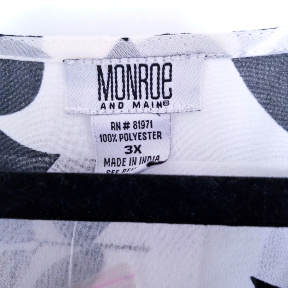 Women's Monroe & Main Sheer White/Black Pants Set - Picture 6 of 6